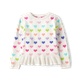 Girls Heart Peplum Sweater - Dino Friends