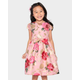 Girls Metallic Floral Fit And Flare Dress - Tiny Dancer