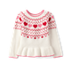 Girls Fairisle Heart Peplum Sweater - Mini Valentine
