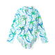 Girls Palm Tree Rashguard One Piece Swimsuit - Swim