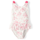 Girls Floral Bow One Piece Swimsuit - Swim