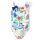 Girls Vacation One Shoulder One Piece - Swimsuit - Swim