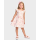 Girls Floral Ruffle Tiered Dress - Blushing Blooms