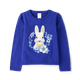 Girls Embroidered Floral Bunny Sweater - Blue Belle