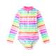 Girls Print Rashguard One Piece Swimsuit - Swim