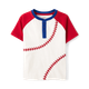 Boys Baseball Henley Top - Sweet Summer