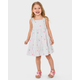 Girls Embroidered Flamingo Seersucker Tiered Dress - Seaside Palms