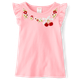 Girls Embroidered Cherry Ruffle Top - Sweet Summer