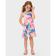 Girls Palm Linen-Blend Halter Dress - Seaside Palms