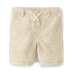 Kids Tropical Leaf Linen-Blend Pull-On Shorts