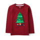 Boys Embroidered Christmas Tree Top - Ho Ho Ho