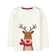 Boys Embroidered Reindeer Top - Reindeer Cheer