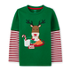 Boys Embroidered Reindeer Layered Top - Holiday Express