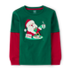 Boys Embroidered Santa Layered Top - Very Merry