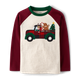 Boys Embroidered Truck Raglan Top - Christmas Cabin