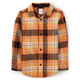 Boys Plaid Button Up Shirt - Perfect Pumpkin