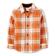 Boys Plaid Twill Button Up Shirt - Lil' Pumpkin