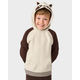 Boys Embroidered Raccoon Fleece Hoodie - Enchanted Forest