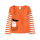 Girls Embroidered Halloween Layered Top - Lil Pumpkin