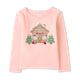 Girls Embroidered Gingerbread House Top - Gingerbread House