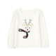 Girls Embroidered Reindeer Top - Reindeer Cheer