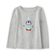Girls Embroidered Penguin Top - Polar Party