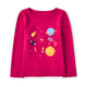 Girls Embroidered Space Top - Comet Club