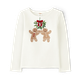 Girls Embroidered Gingerbread Top - Gingerbread House