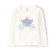 Girls Embroidered Princess Carriage Top - Unicorn Princess
