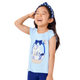Girls Embroidered Basket Top - Blue Belle