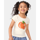 Girls Embroidered Pumpkin Top - Lil' Pumpkin