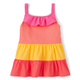 Girls Colorblock Tiered Top - Pineapple Punch