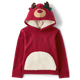 Girls Reindeer Fleece Hoodie - Holiday Express