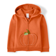 Girls Pumpkin Zip Up Hoodie - Perfect Pumpkin