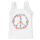 Girls Embroidered Peace Ruffle Top - Music Festival