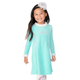 Girls Embroidered Crown Velour Dress - Unicorn Princess