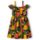 Girls Pineapple Off Shoulder Dress - Pineapple Punch