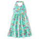Girls Matching Family Flamingo Halter Dress - Tropical Paradise