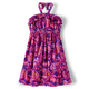 Girls Paisley Halter Dress - Island Spice