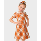 Girls Plaid Twill Peter Pan Dress - Lil' Pumpkin
