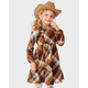 Girls Plaid Twill Tiered Dress - Montana Mountain