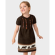 Girls Intarsia Bear Sweater Dress - Montana Mountain