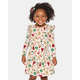Girls Christmas Cookies Ruffle Dress - Christmas Cabin
