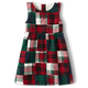 Girls Patch Plaid Jumper - Christmas Cabin