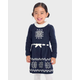Girls Snowflake Fairisle Sweater Dress - Holiday Express