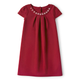 Girls Jeweled Ponte Dress - Family Celebrations Red