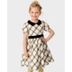 Girls Plaid Dupioni Peter Pan Dress - Winter Wonderland