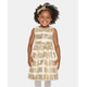 Girls Sequin Striped Fit And Flare Dress - All Dressed Up