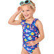 Girls Fish Ruffle One Piece Swimsuit - Splish-Splash