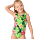 Girls Matching Family Tropical Ruffle One Piece Swimsuit - Aloha
